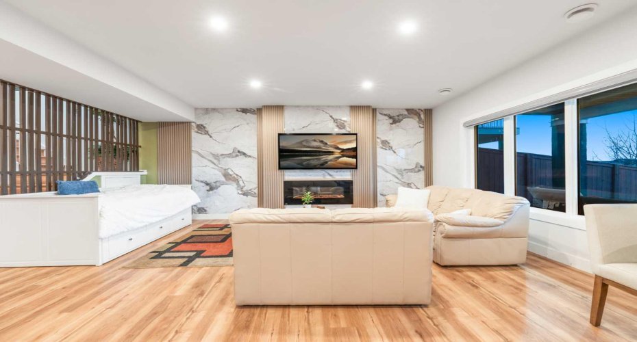 Beautiful living room in the basement...