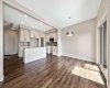 The kitchen and dining area
