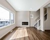 Electric fireplace in the living room