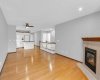 Living room with beautiful harwood floors