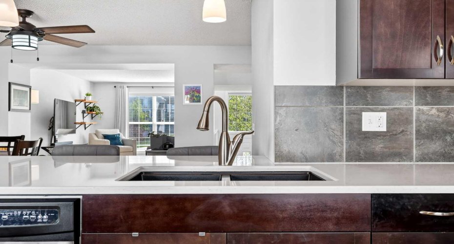 Gorgeous high quality Quartz Countertops and Granite Sink!