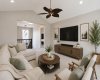 Virtually staged - upstairs family room