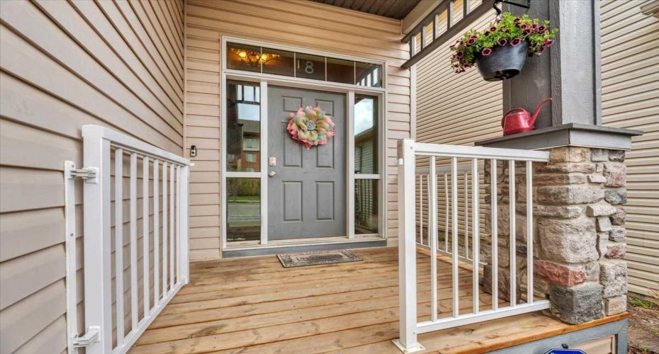 Covered front porch handy to visitors and deliveries.