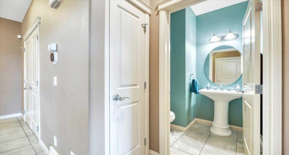Tucked away half bathroom