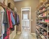 Super handy passthrough front closet.