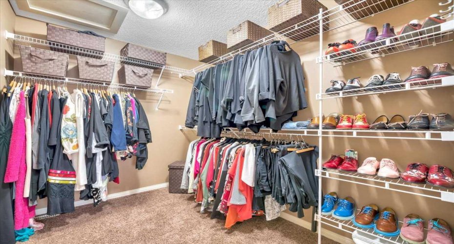 Walk-in closet to suite all your needs.