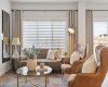 Living room with large windows