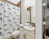 Four piece bath on upper level