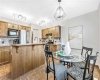 Kitchen dining area adjacent to the walkout deck