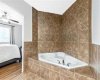 Tiled around Soaker Tub