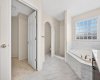 Corner soaker tub