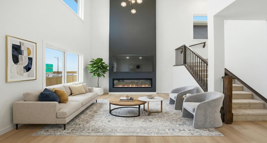 Family Room-Virtually Staged