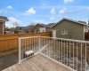 Deck in backyard