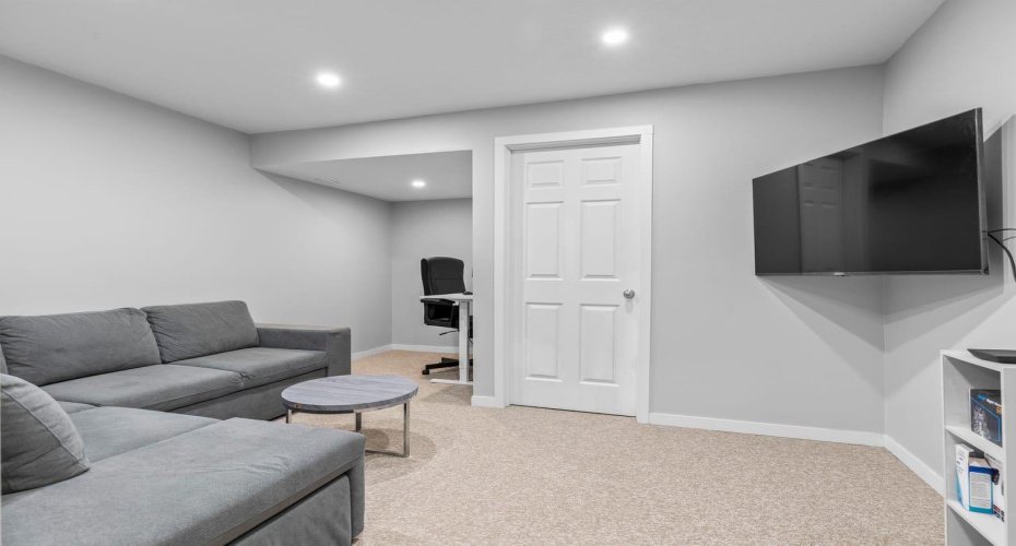 Family Room in Developed Basement