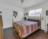 Double closets in this spectacular bedroom! This is a Queen size bed, for reference.