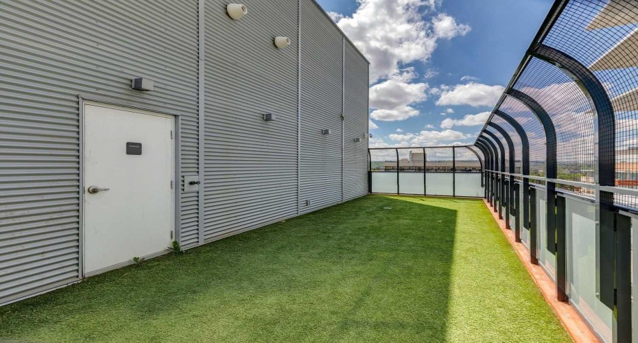 Dog run on rooftop
