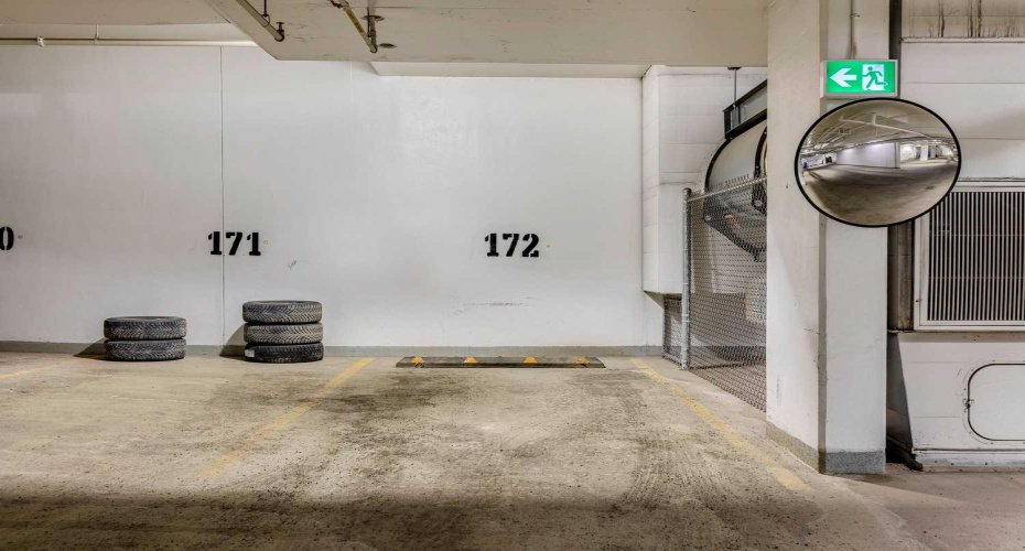 Titled underground parking