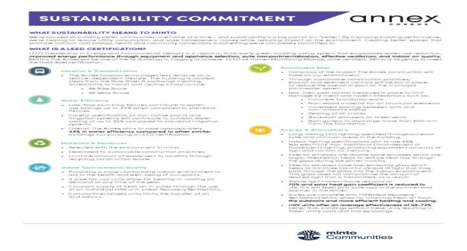 Builder features and amenities page 2