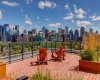 View of downtown from the rooftop patio