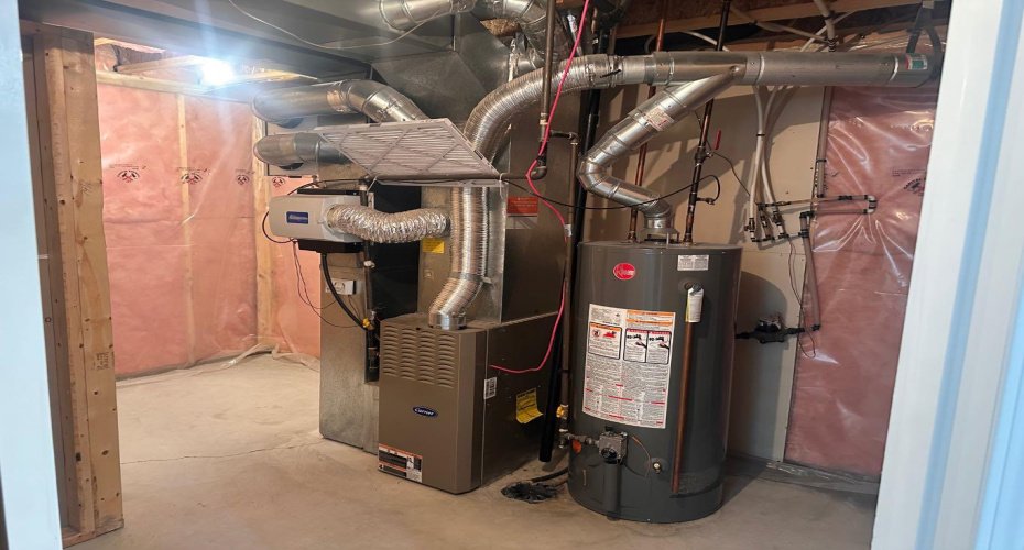 furnace and hot water tank