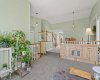 Vaulted living/dining room