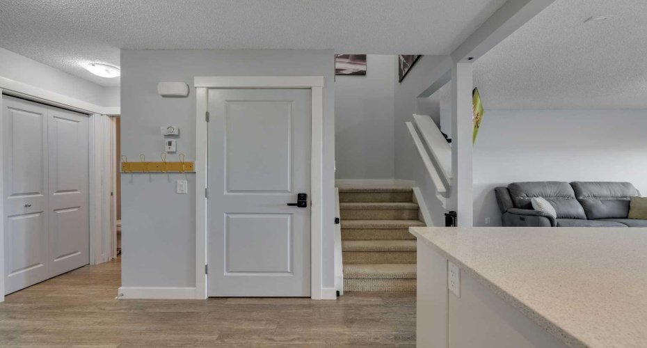 Heading upstairs.