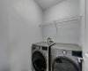 Convenient upstairs laundry.