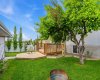Large backyard with fire pit