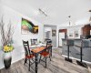 Spacious dining area