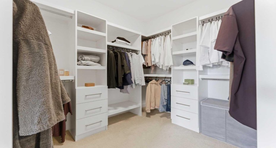 Primary Walk-in Closet with Built-ins