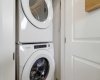 Convenient upper floor laundry.