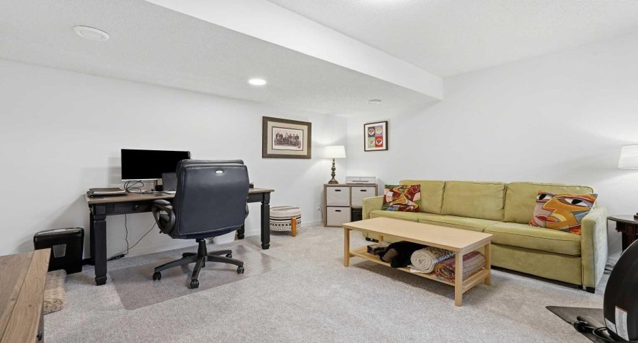 Large family room in basement