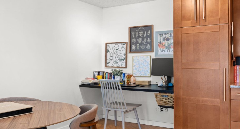 Dedicated workspace provides flexibility for working from home or studying.