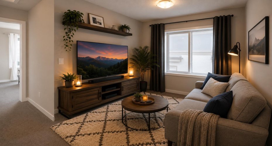 Bonus room/Den upstairs: virtually staged