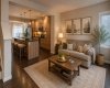 Living room: virtually staged