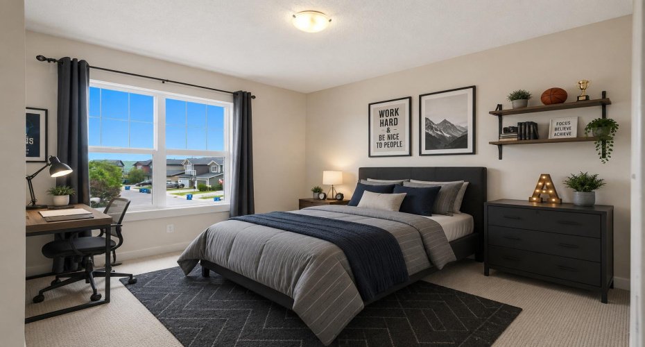 3rd bedroom staged