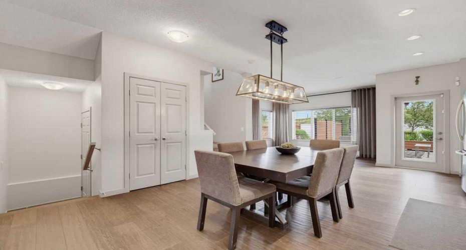 Designed with entertaining in mind, the open-concept dining area flows effortlessly throughout the main living space.