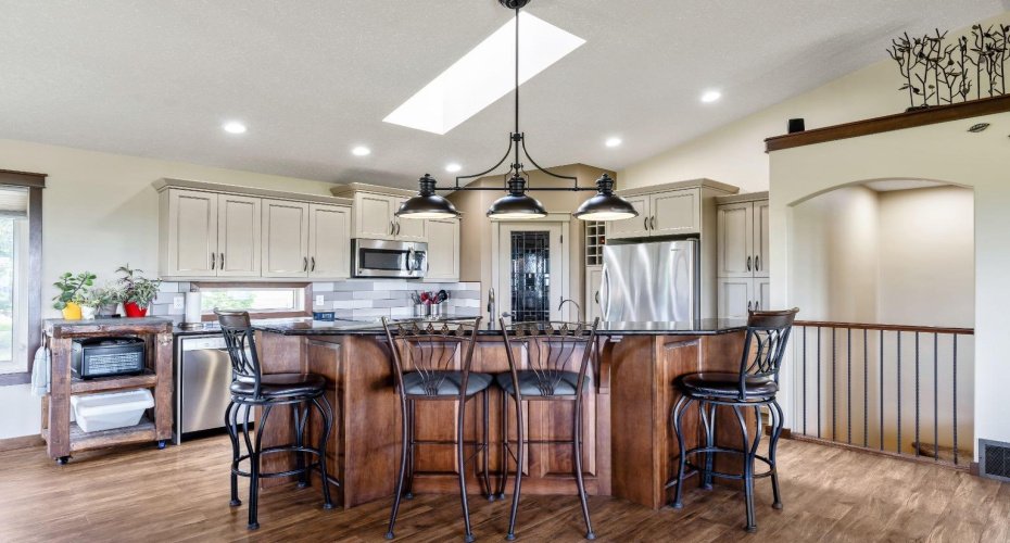 Kitchen island with eating bar