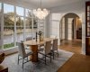Dining Room Illuminated by West-Facing Triple Glazed Lux Windows.