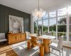 Feature Wall and Designer Light Fixture.