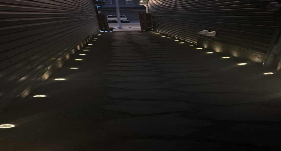 Side Pathway at night