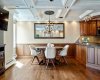 A perfect dining space, enhanced by built-in speakers throughout the unit.