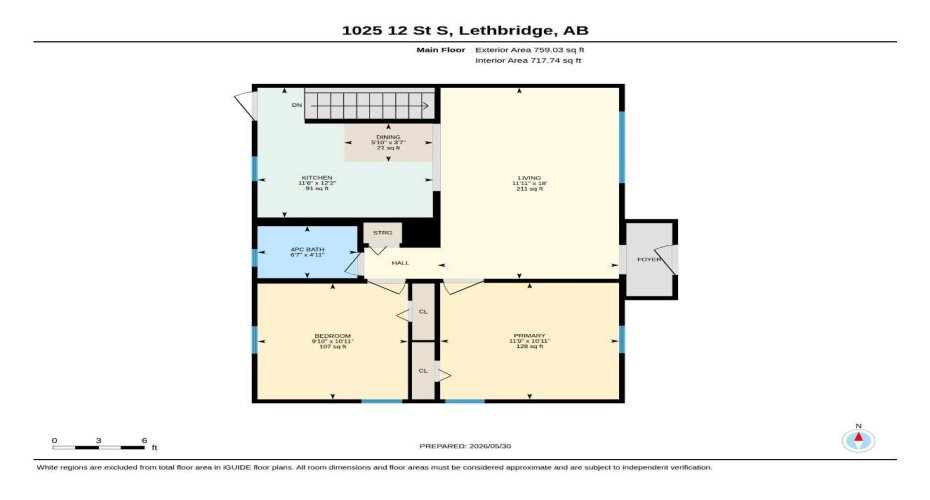 1025 12 Street, Lethbridge, Alberta T1K 1P9, 3 Bedrooms Bedrooms, ,2 BathroomsBathrooms,Residential,For Sale,12,A2316369