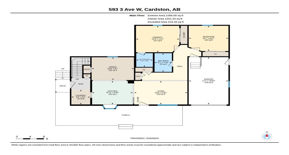 593 3 Avenue, Cardston, Alberta T0K 0K0, 4 Bedrooms Bedrooms, ,2 BathroomsBathrooms,Residential,For Sale,3,A2317560