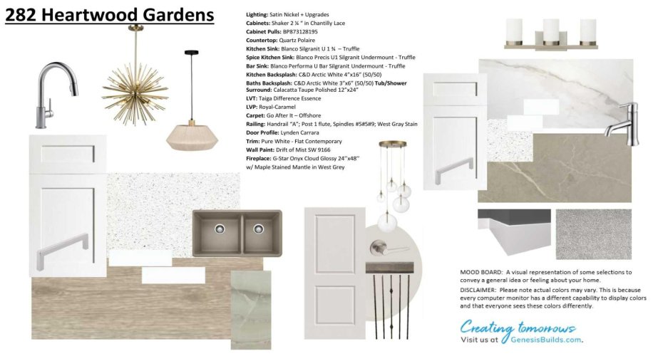 Mood Board with Colors & Finishes
