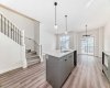 Kitchen view to Dining Nook • PLEASE NOTE: Kitchen appliances are included, and will be installed prior to possession.