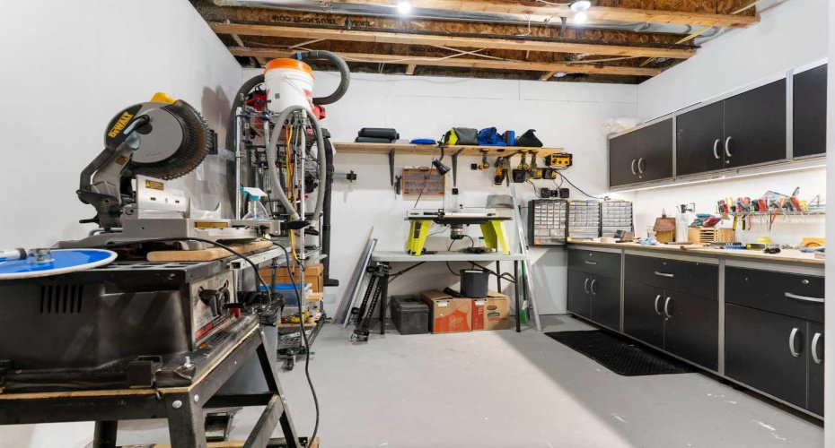 Basement Storage Room - Cabinets will be removed