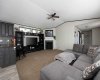 Corner gas fire place