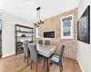 Dining Area with Brick Feature Wall
