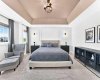 Spacious Primary Suite With Tray Ceiling